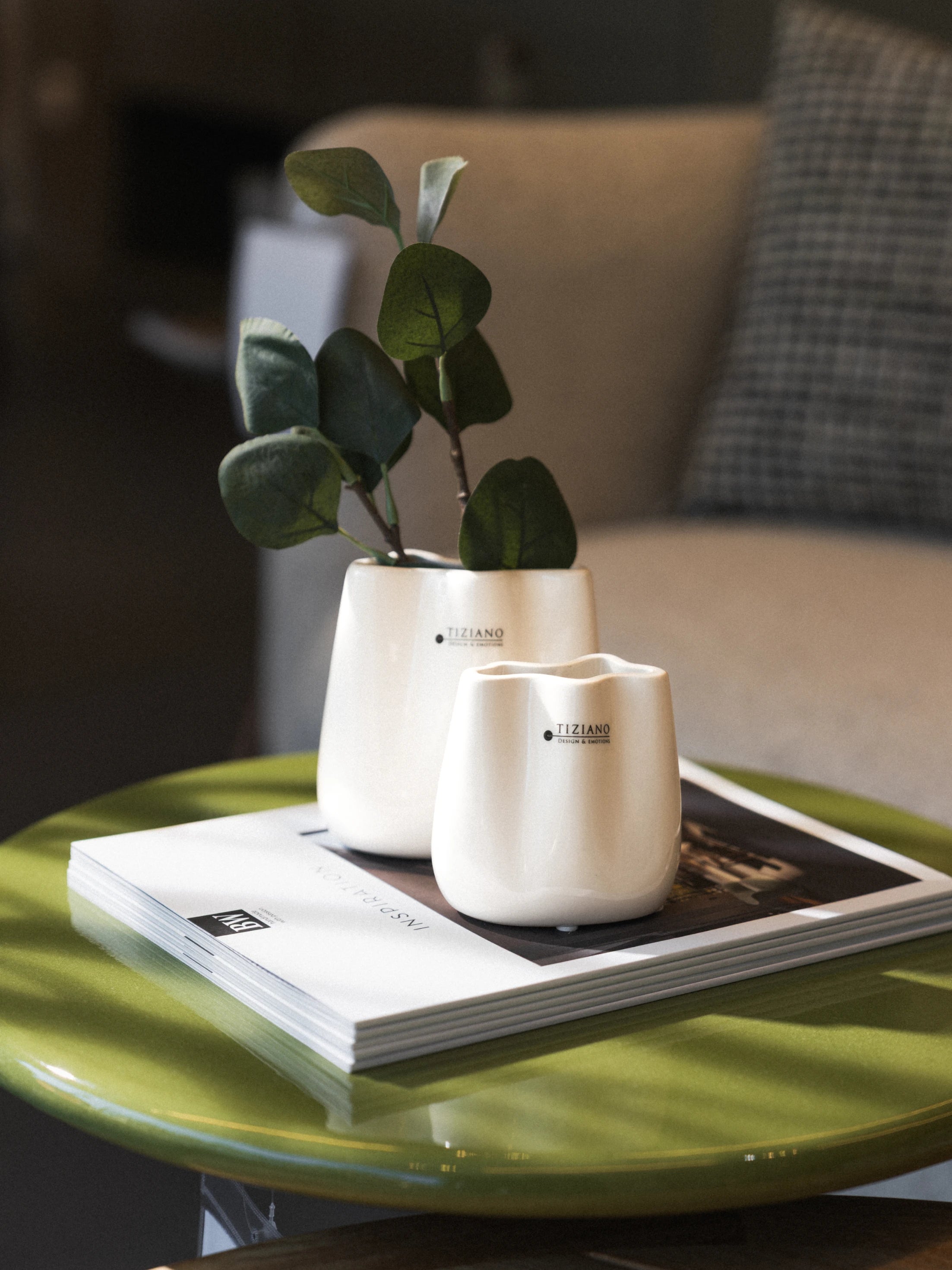 Vase Tosca creme-weiß