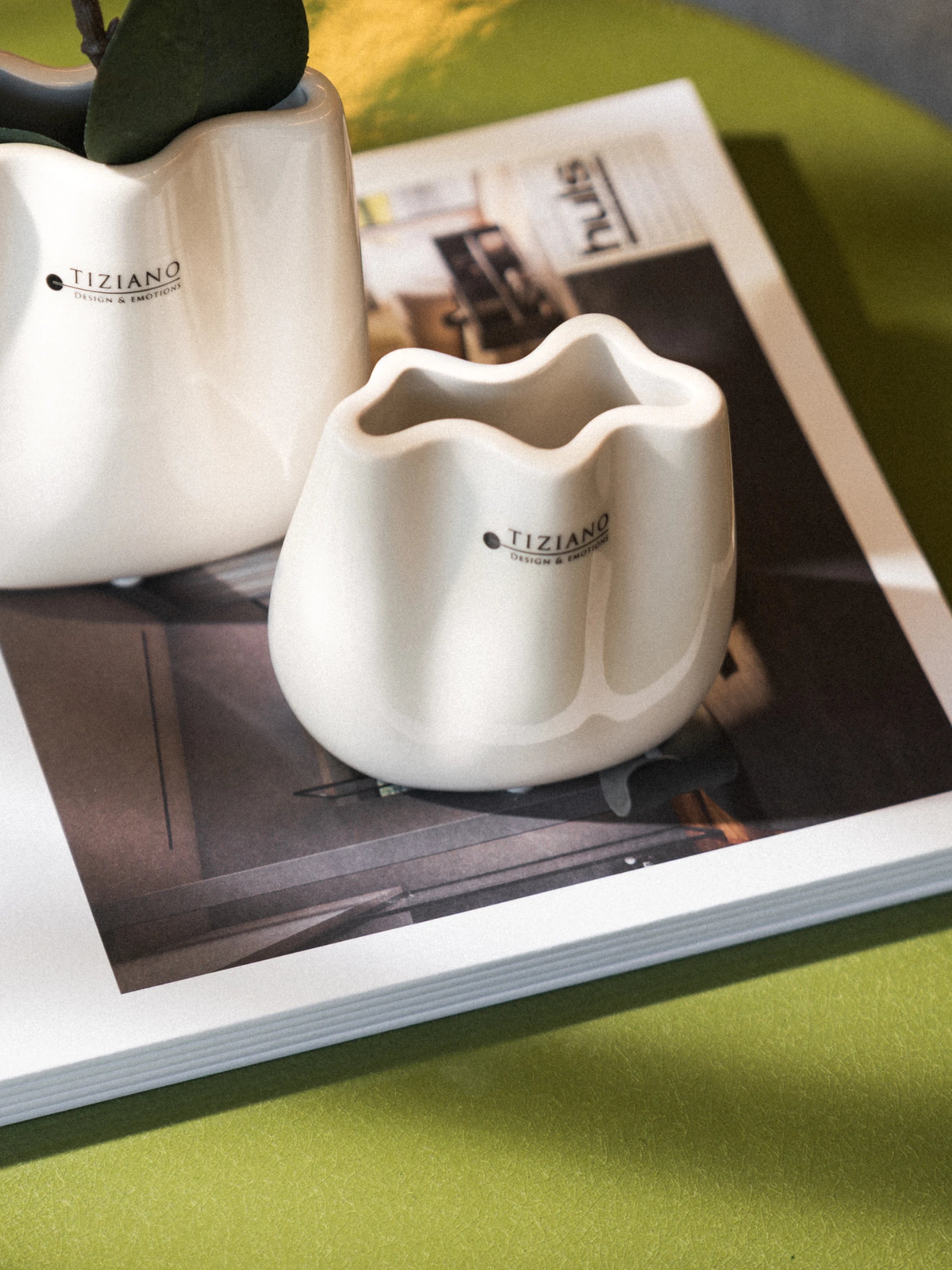 Vase Tosca creme-weiß