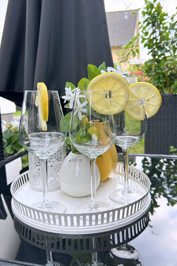 Metallschale Canneto rund creme-weiß