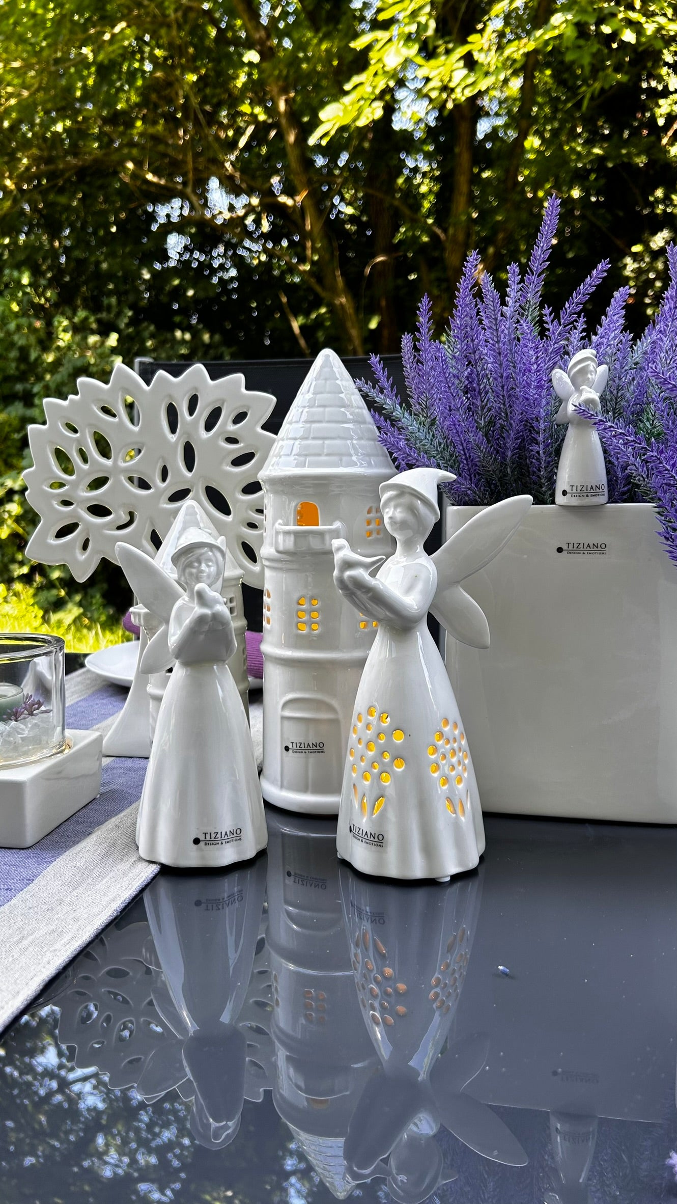 Deko Fee Aria LED creme-weiß