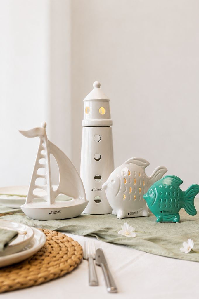 Dekoset Fische Neon mit Boot Casali