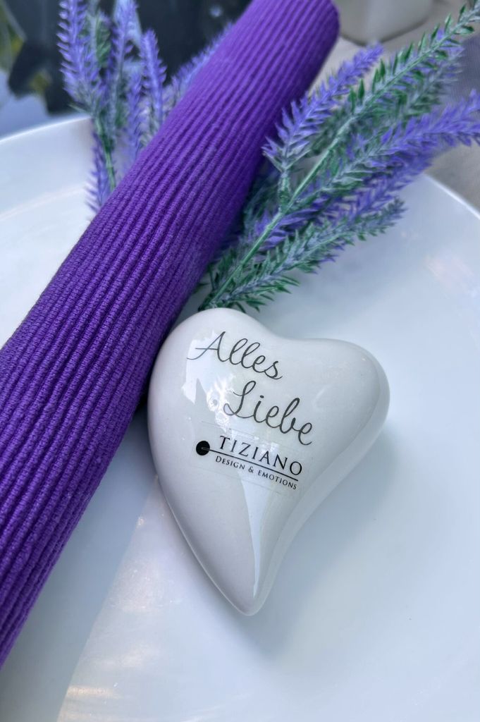 Dekoherz Amore mit Schrift "Alles Liebe"