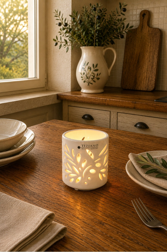 Tischlicht Linaro 7cm creme-weiß