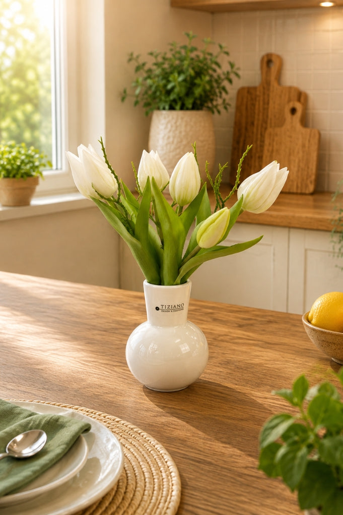 Tischvase Emporo 10cm creme