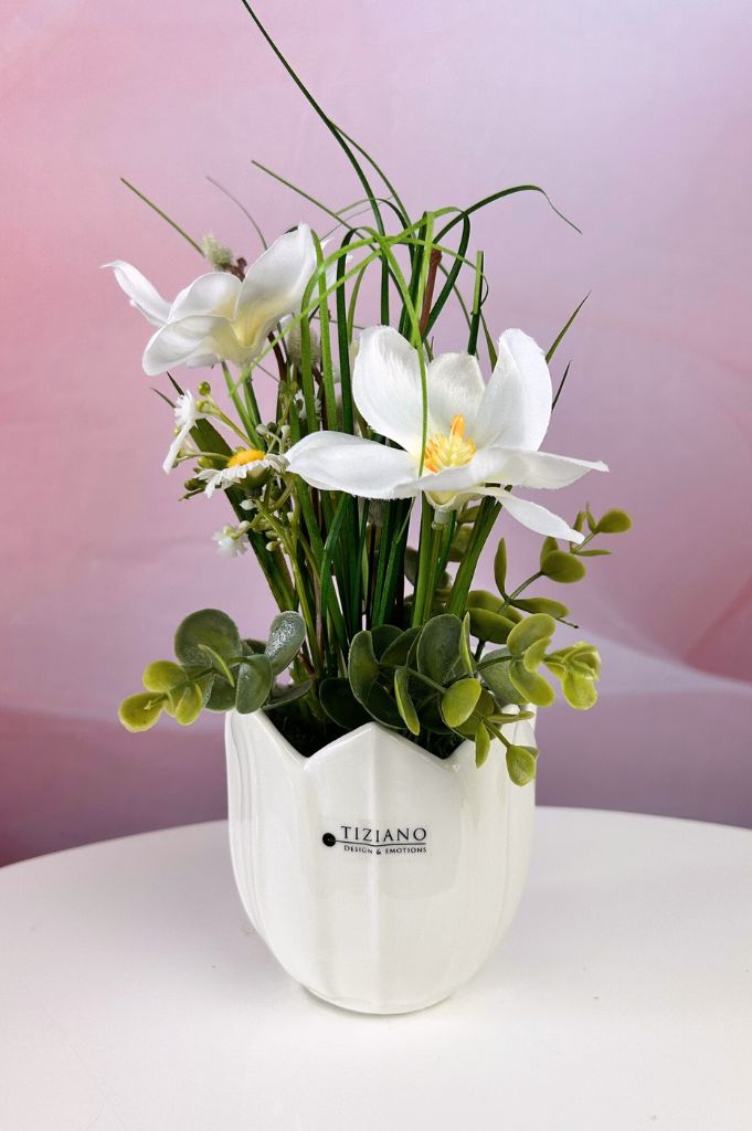 Dekoset Vögel Alfredo+Tollina und Blumendeko