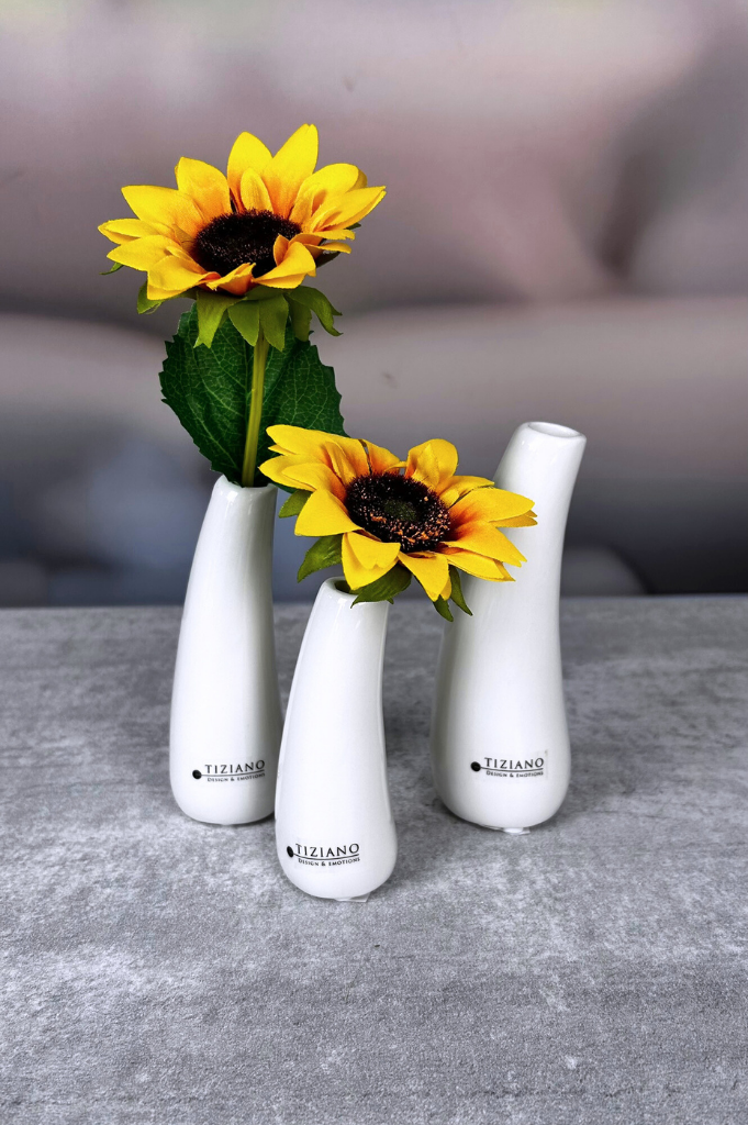 Singelvase Torano creme-weiß