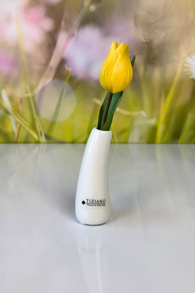 Singelvase Torano creme-weiß