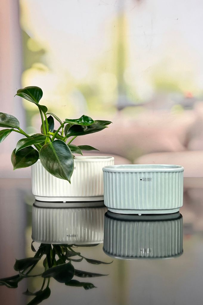 Jardiniere Torino grau matt