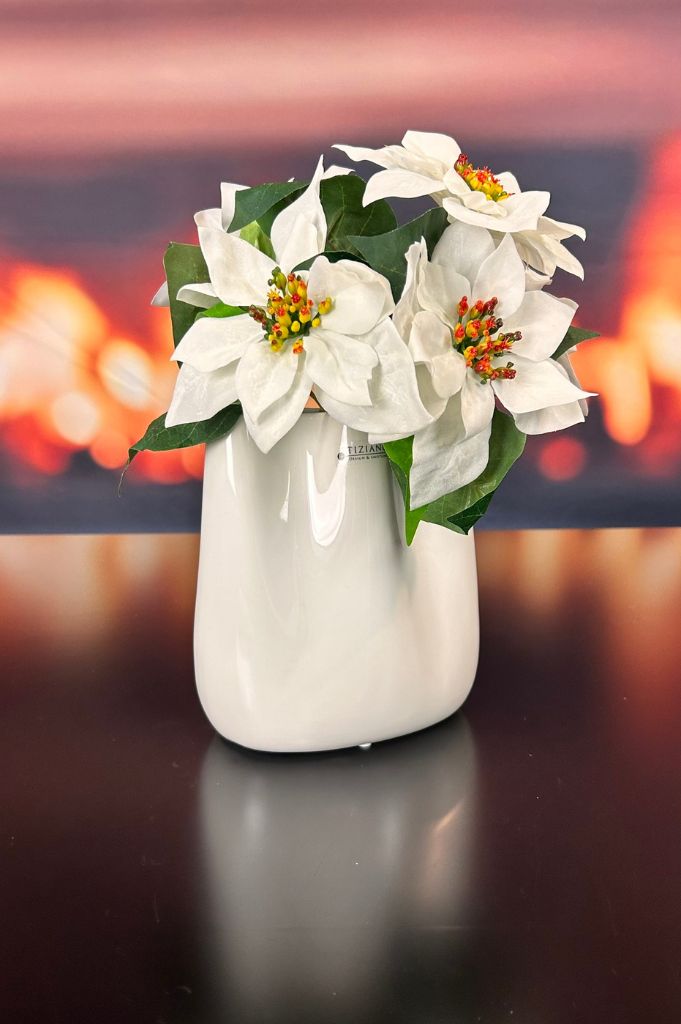 Vase Tosca creme-weiß