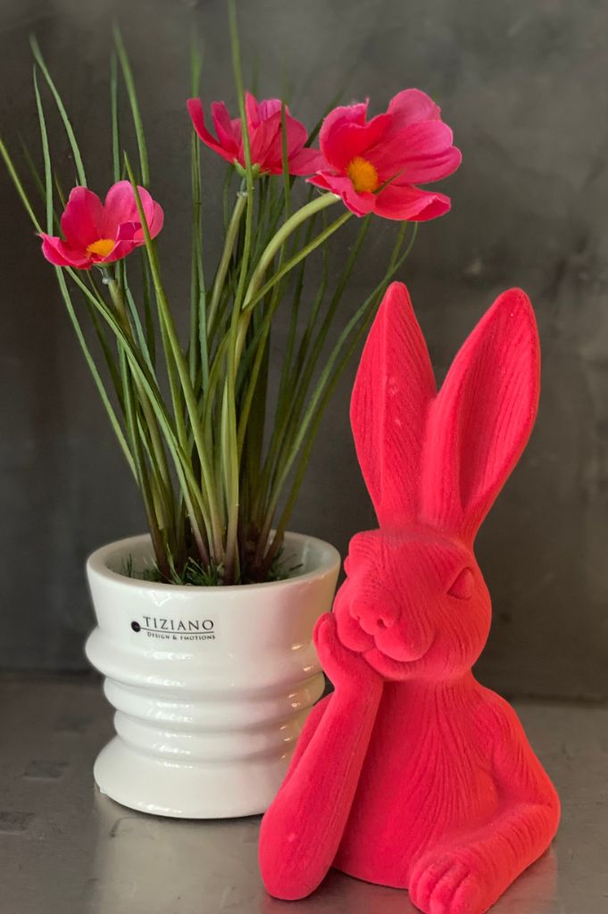 Deko Büste Hase Trend Flock farbig