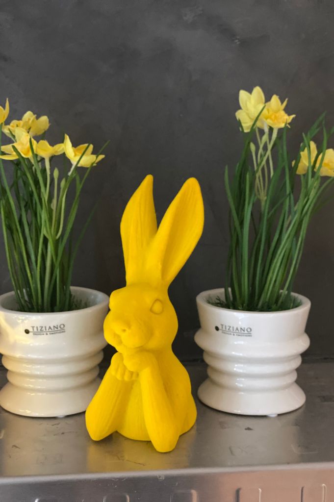 Deko Büste Hase Trend Flock farbig