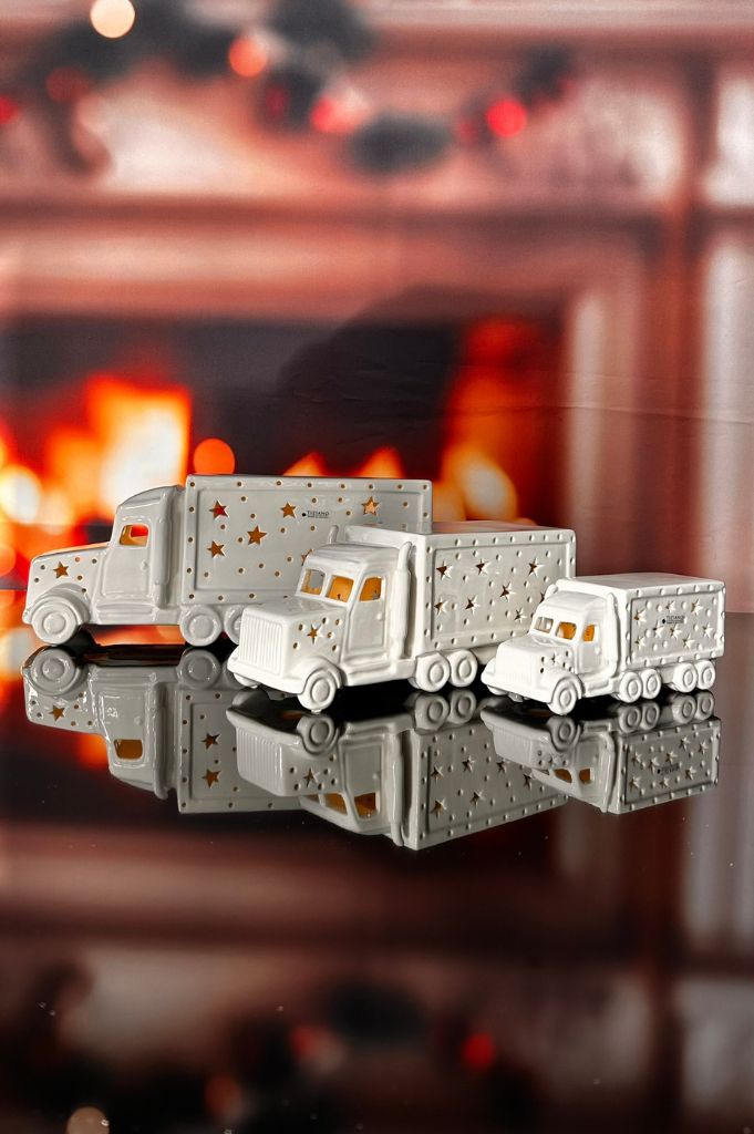 Deko Tiziano Truck LED creme-weiß