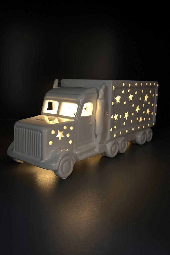 Deko Tiziano Truck LED creme-weiß