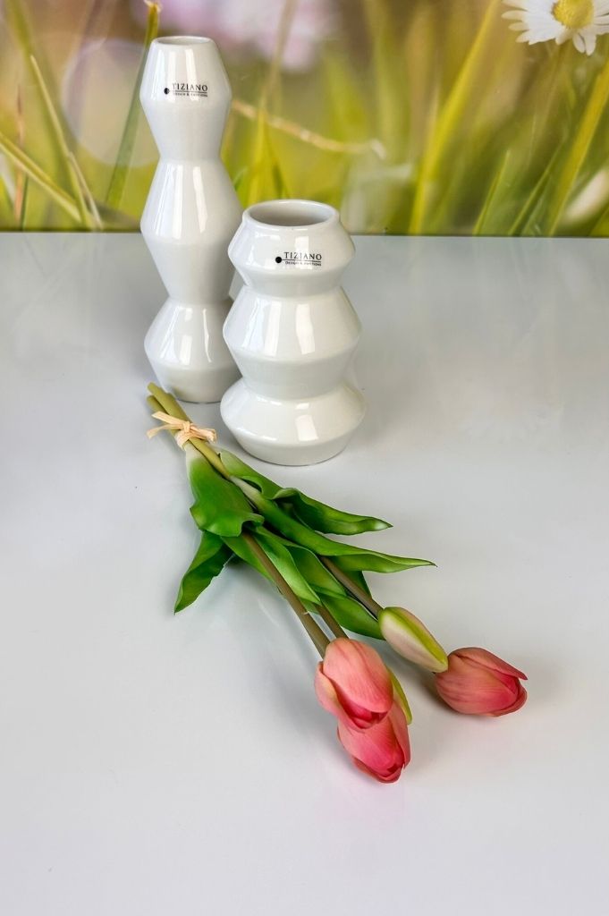 Vase Silandro creme-weiß