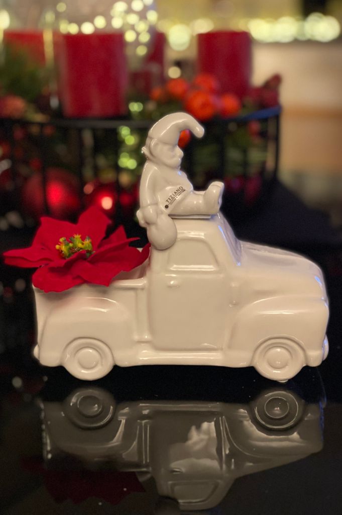 Dekoset Van Presente mit Mini Santa Linus mit Sack