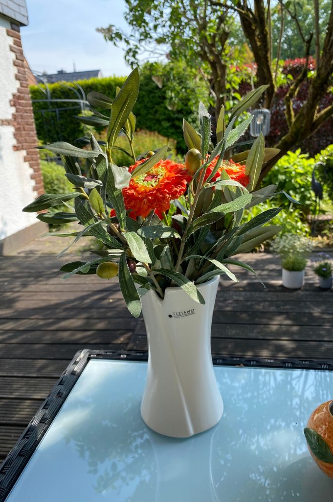 Vase Mondavio creme-weiß