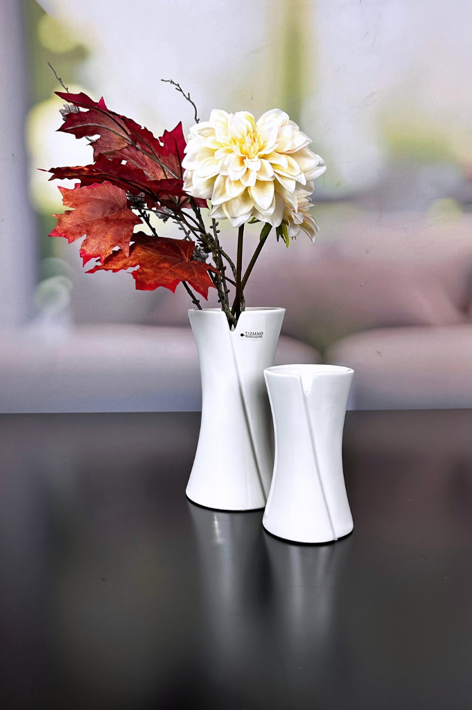 Vase Mondavio creme-weiß