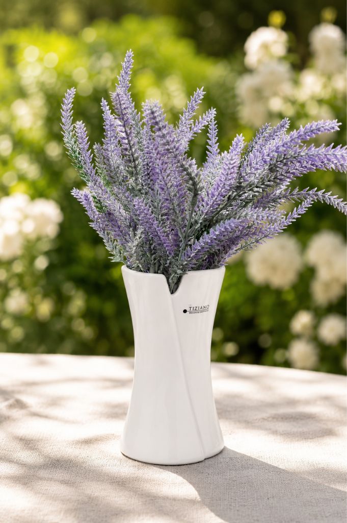 Vase Mondavio creme-weiß
