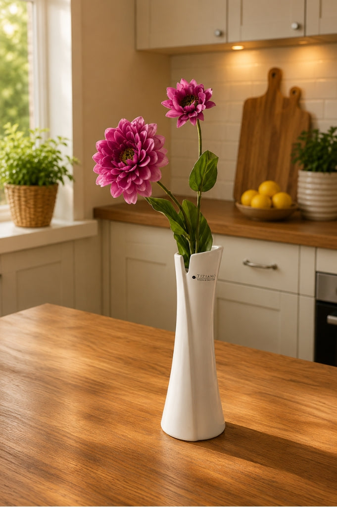 Vase Mondavio creme-weiß