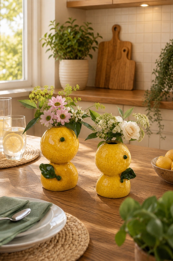 Vase Obstgarten Zitrone gelb