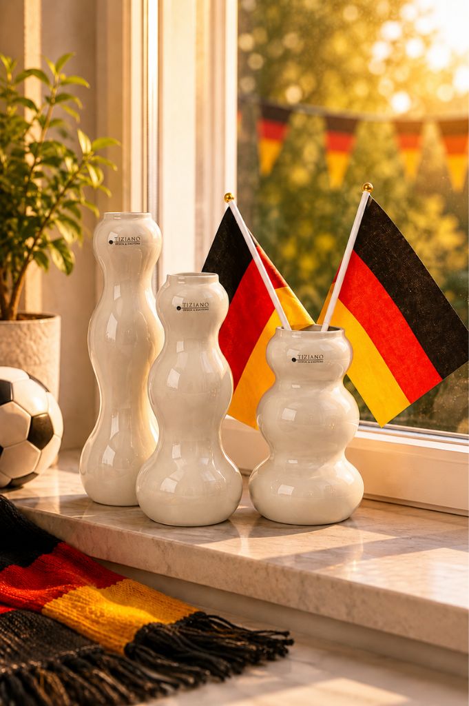 Vase Ronda creme-weiß