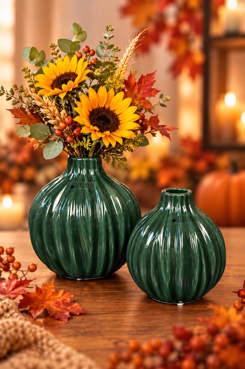 Vase Siena bauchig grün