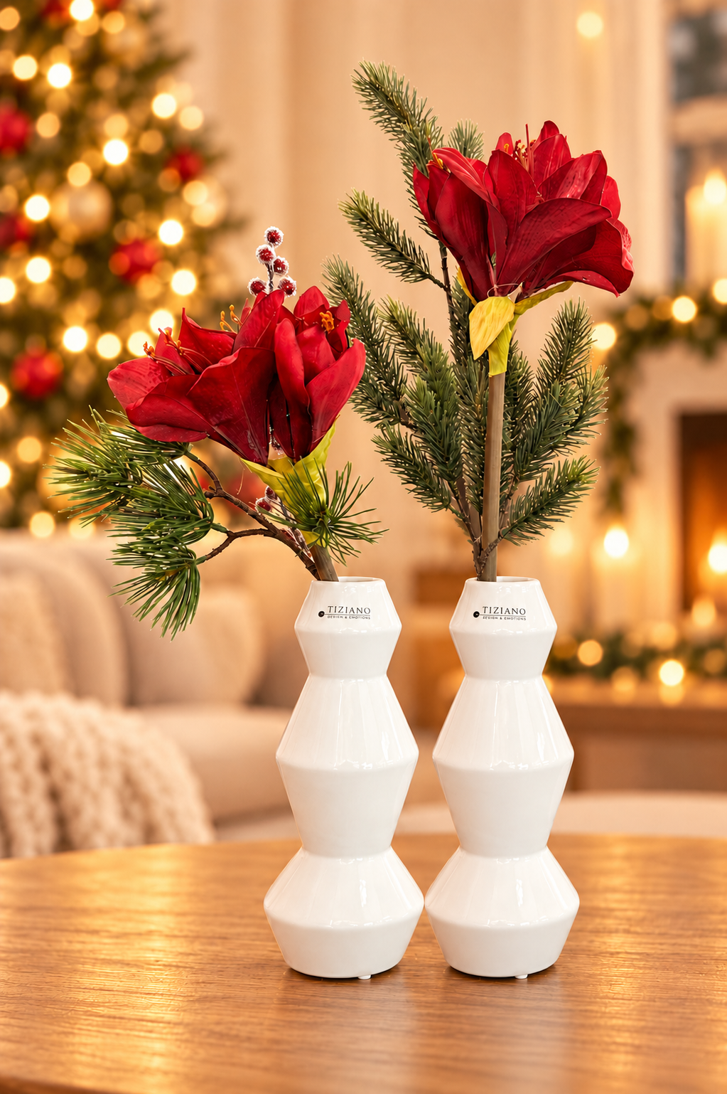 Vase Silandro creme-weiß