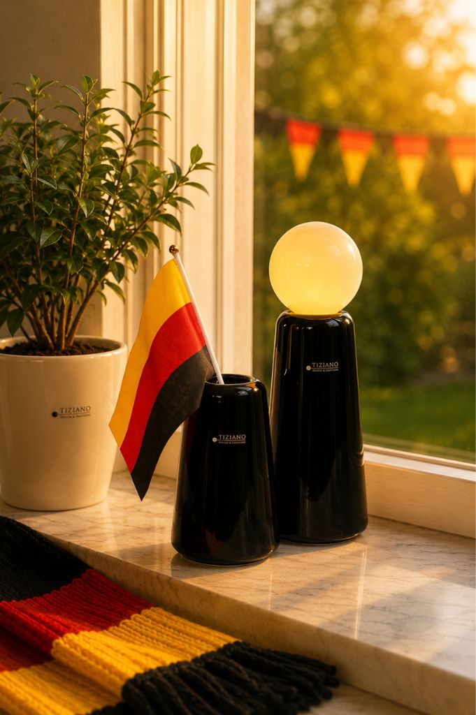 Lampe Luminara mit LED Birne schwarz