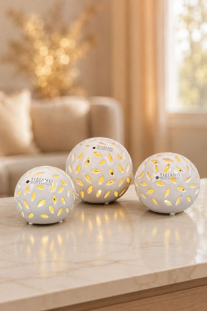 Lichtkugel Villari LED weiß-creme