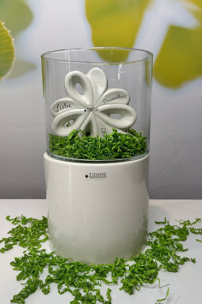 Windlicht Bellagio creme-weiß