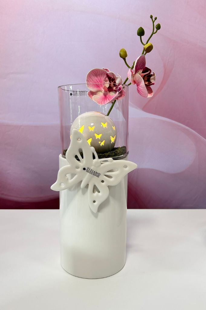 Dekoset Windlicht Laterna mit LED Kugel Ciliana