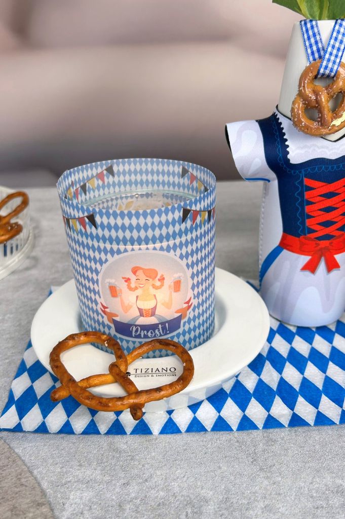 Windlicht Lini 16cm in 2 Varianten creme-weiß