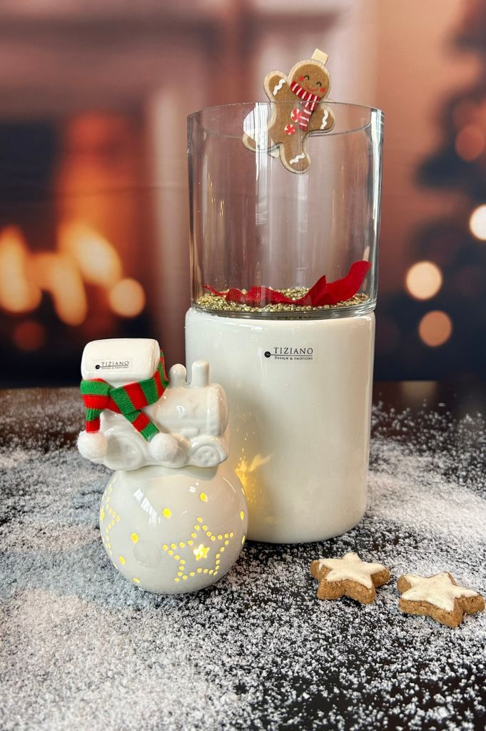 Dekoset Windlicht Bellagio mit Kugel Tazzola LED und Lukas