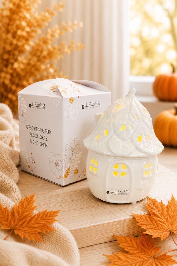 Würfelbox Für Dich mit LED Haus Marisa creme