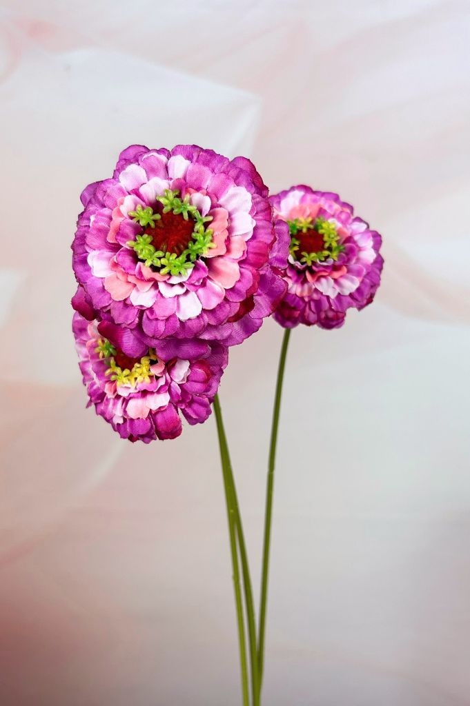 Dekoblume Zinnie 60cm flieder