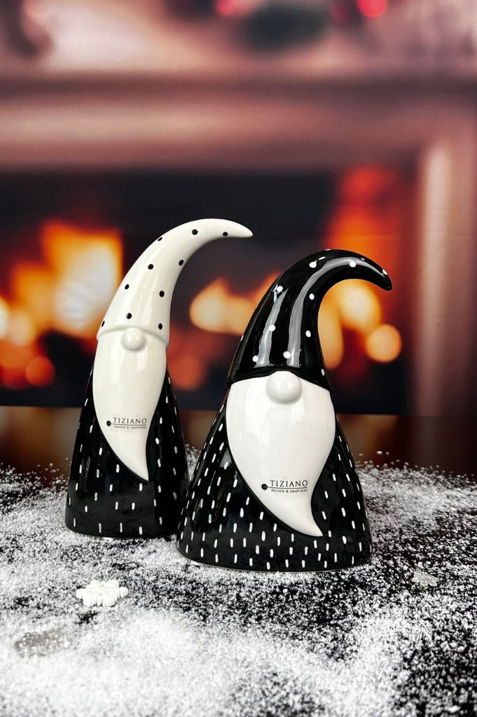 Deko Santa Alberto schwarz/creme-weiß