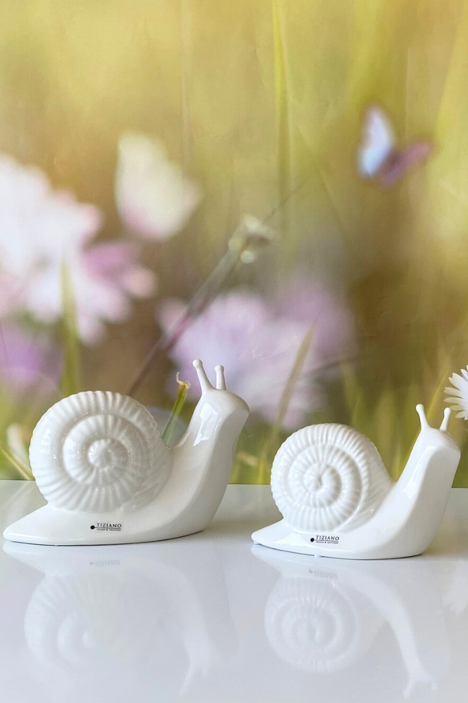 Schnecke Berta creme-weiß