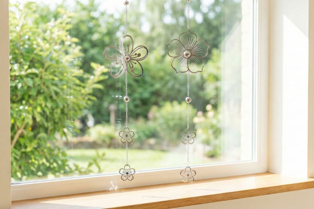 Deko Hänger Blume eckig edelstahl