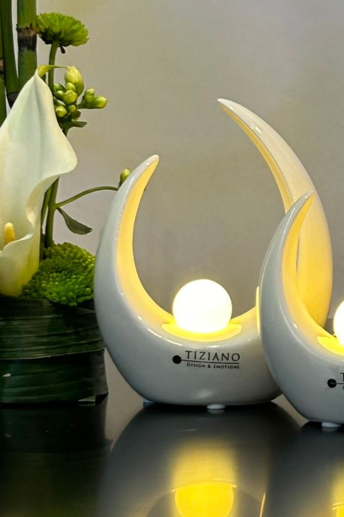 Deko Cecita mit Kugel LED creme-weiß