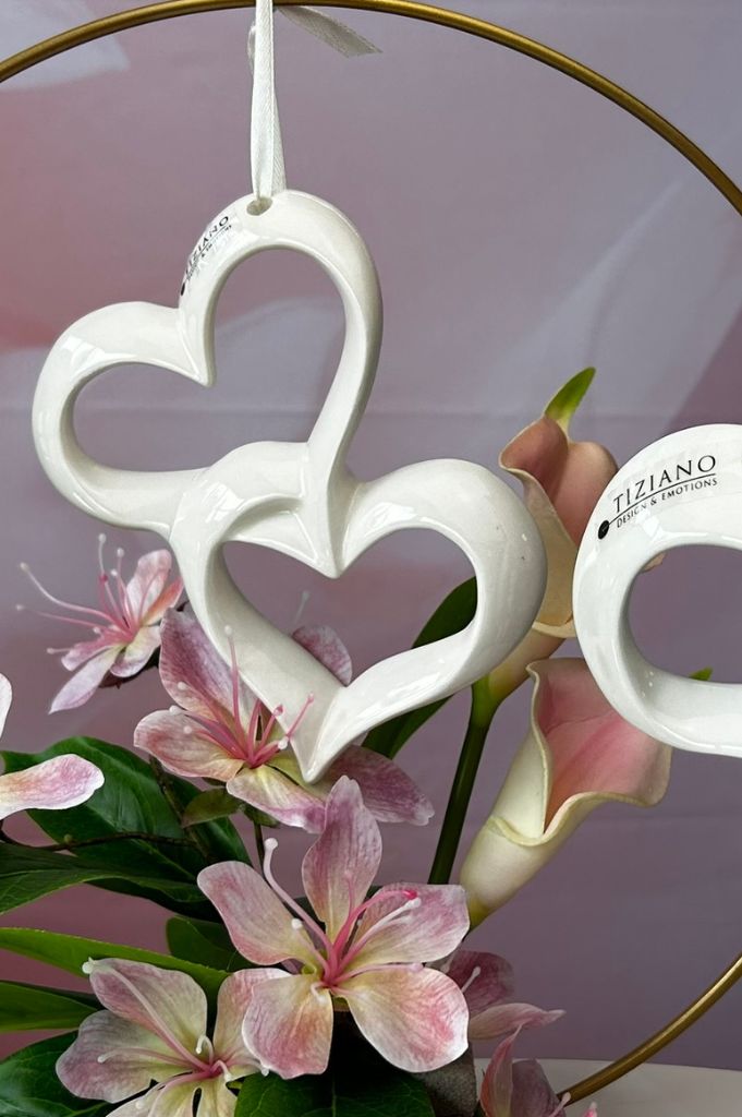 Doppelhänger Herz Cuora creme