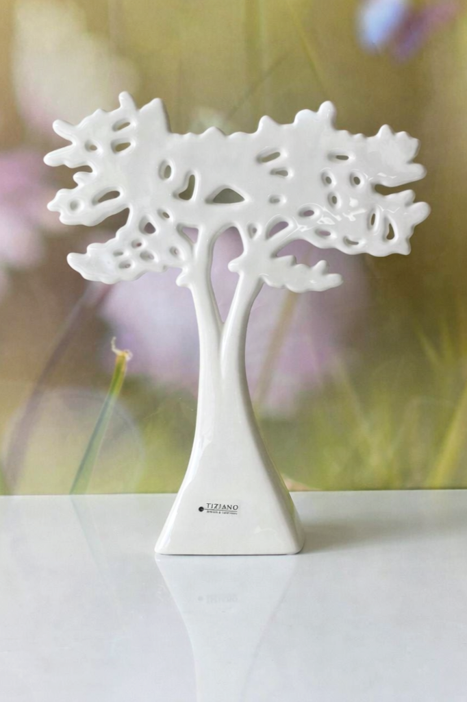 Deko Baum Joy weiß-creme