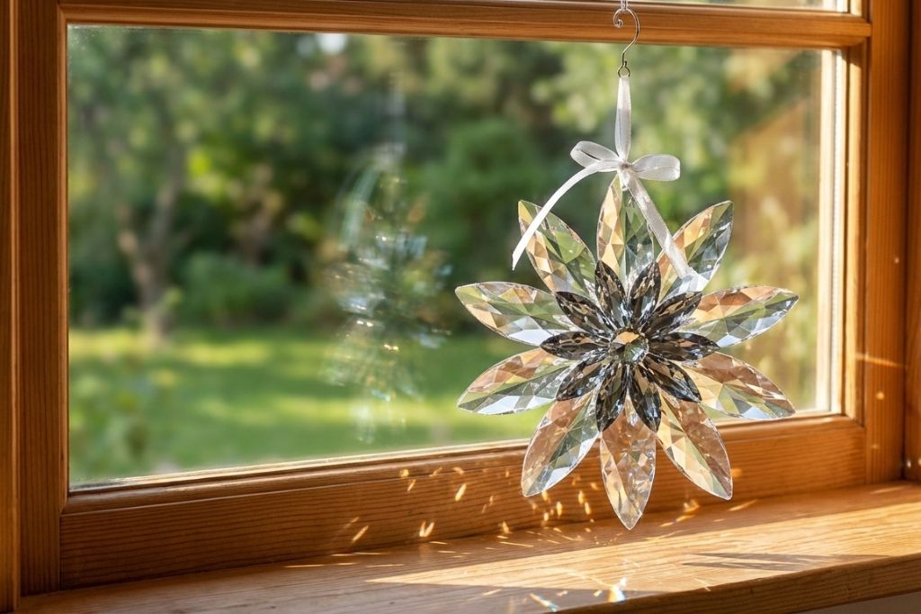 Deko Hänger Blume Acryl klar