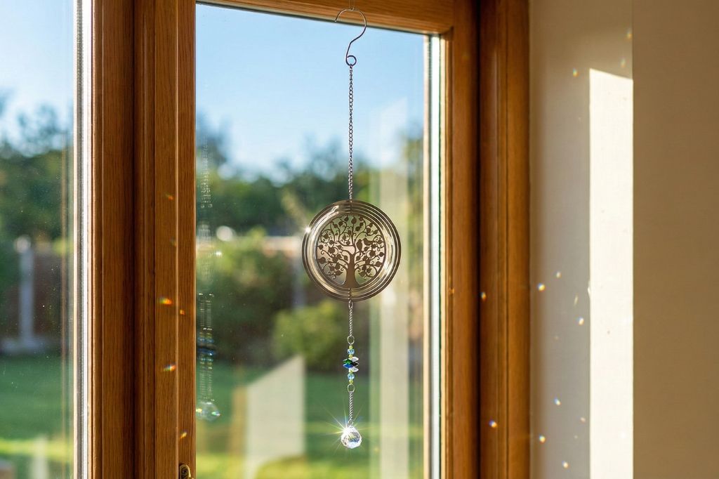 Deko Hänger Baum mit Steinen farblich sortiert