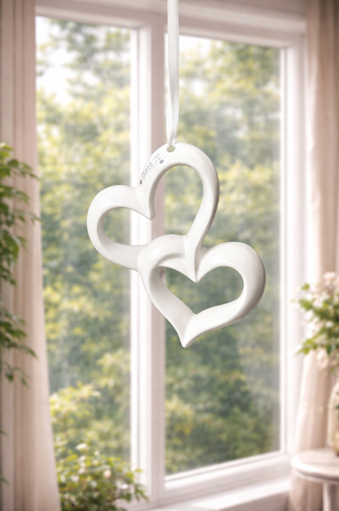 Doppelhänger Herz Cuora creme