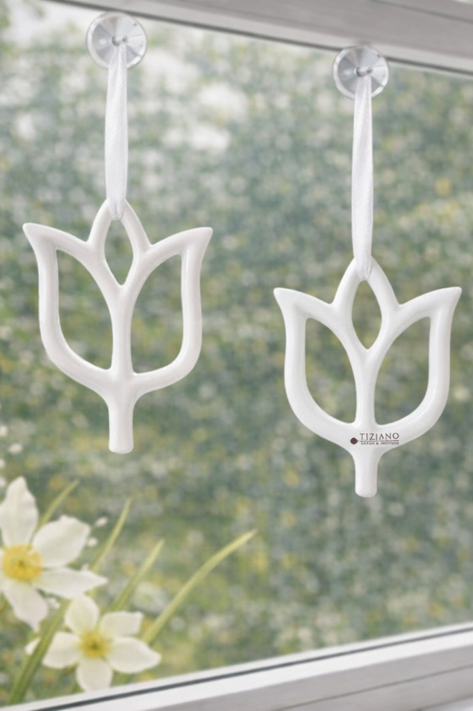 Deko Hänger Flora Tulpe creme-weiß