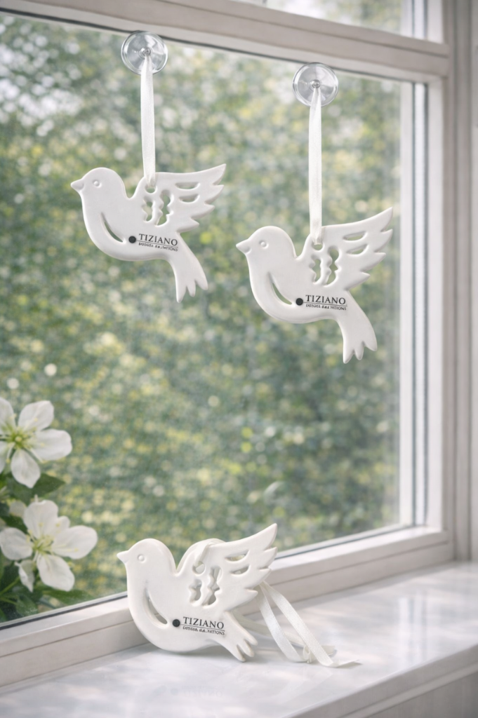 Hänger Vogel Lucy creme-weiß in verschiedenen Versionen