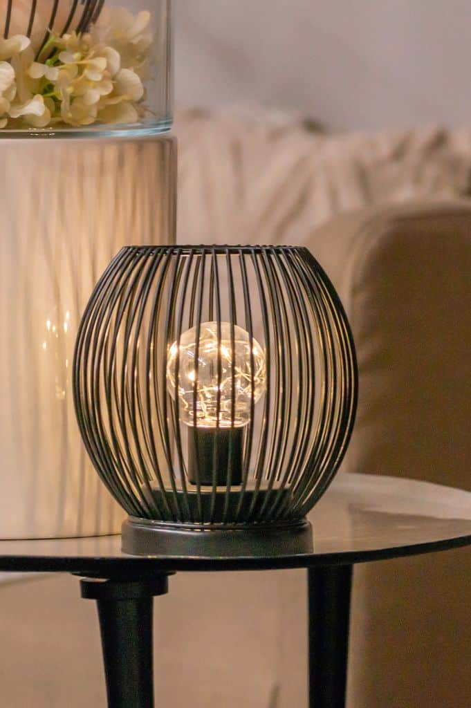 Lampe Glitter LED schwarz