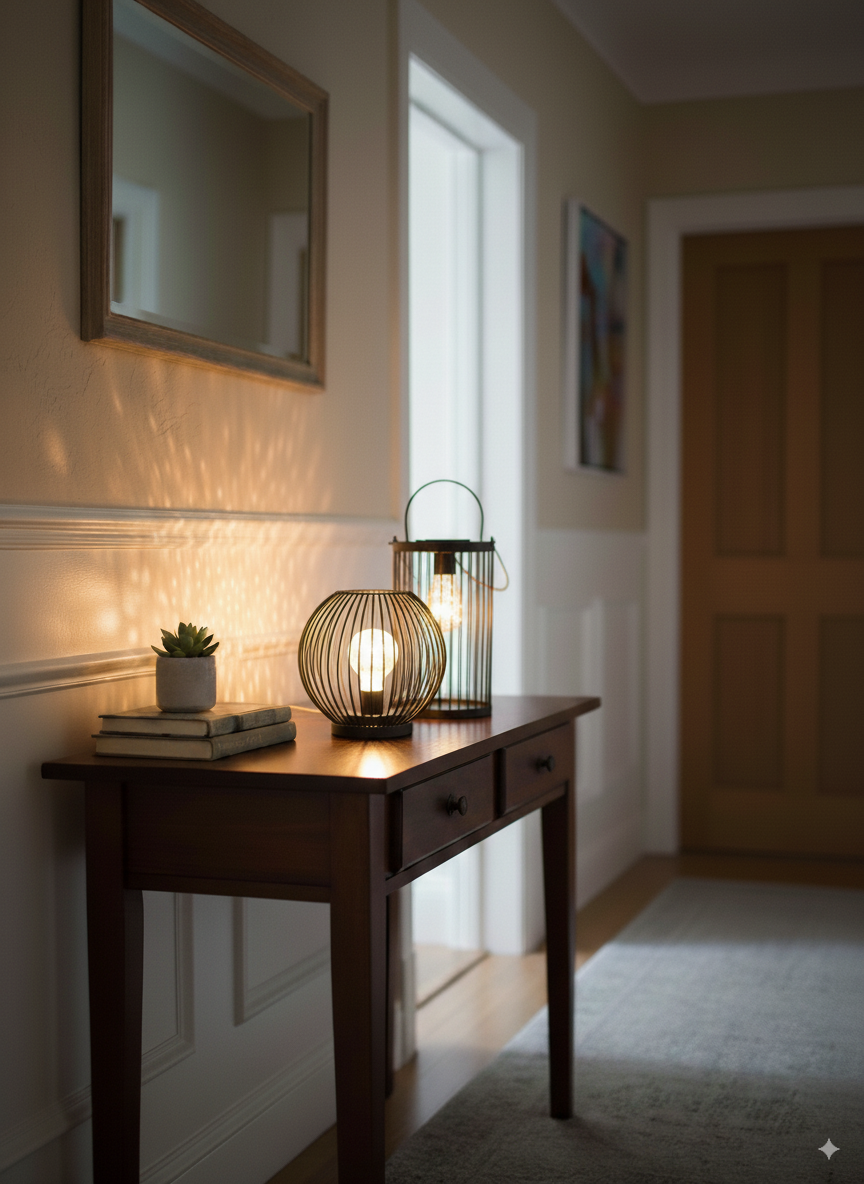 Lampe Glitter LED schwarz