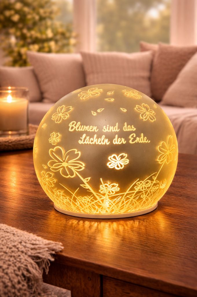 Lichtkugel Vaiano 13cm Blumen sind