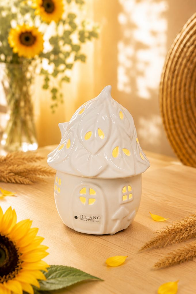 Deko Haus Marisa LED creme-weiß